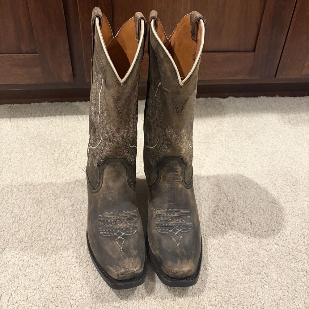 Demo Try On Idyllwind Women’s Lawless Distressed Western Boots Womens 8 Black - Picture 2 of 11